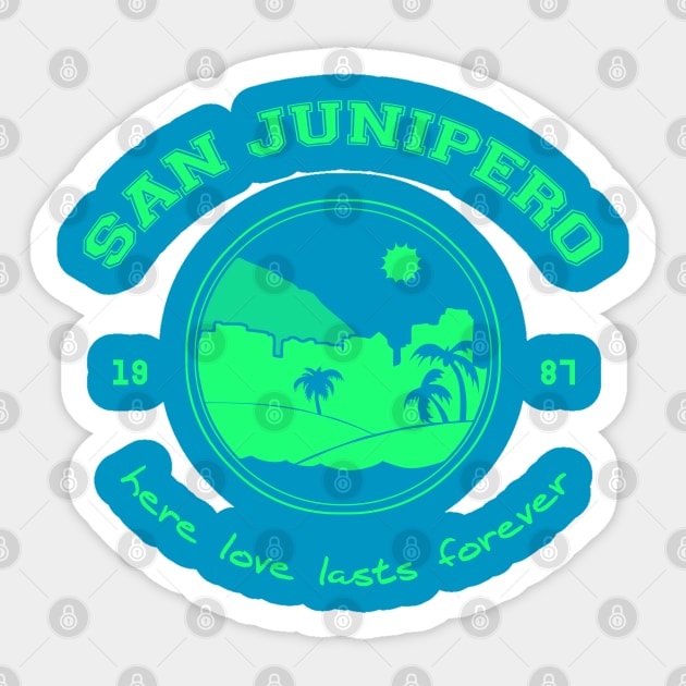 San Junipero Sticker by stoicroy